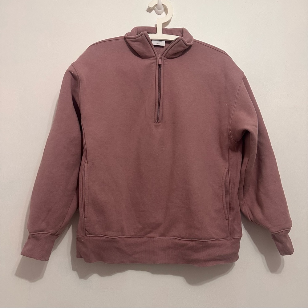 Aritzia cozy fleece quarter zip - boyfriend fit
